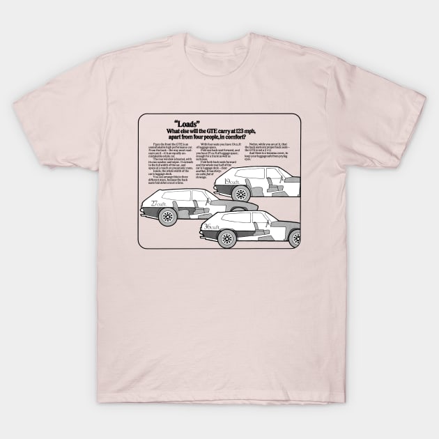 RELIANT SCIMITAR GTE - advert T-Shirt by Throwback Motors